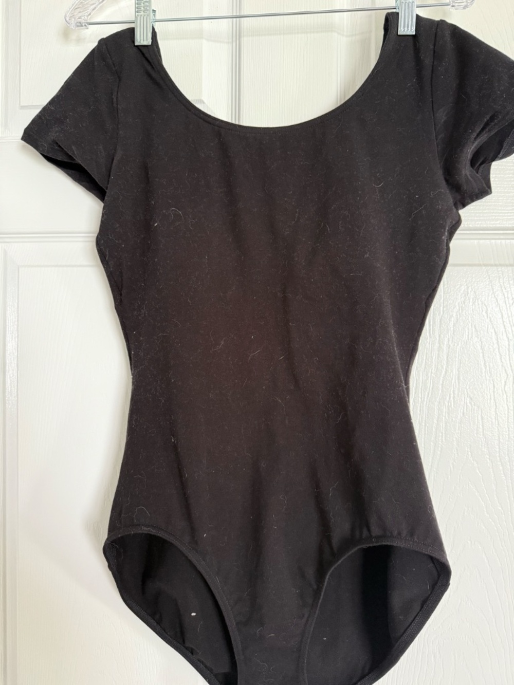 Capezio Black Short Sleeve Ballet Dance Leotard Adult XL